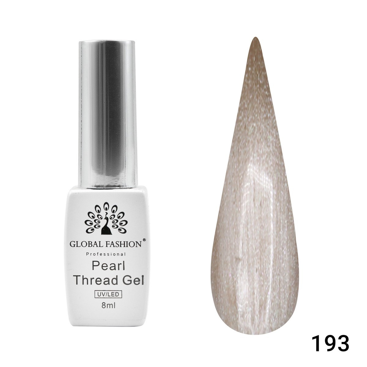 Гель-лак Global Fashion Pearl Thread 193, 8 мл