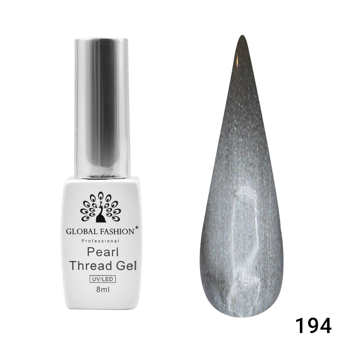 Гель-лак Global Fashion Pearl Thread 194, 8 мл