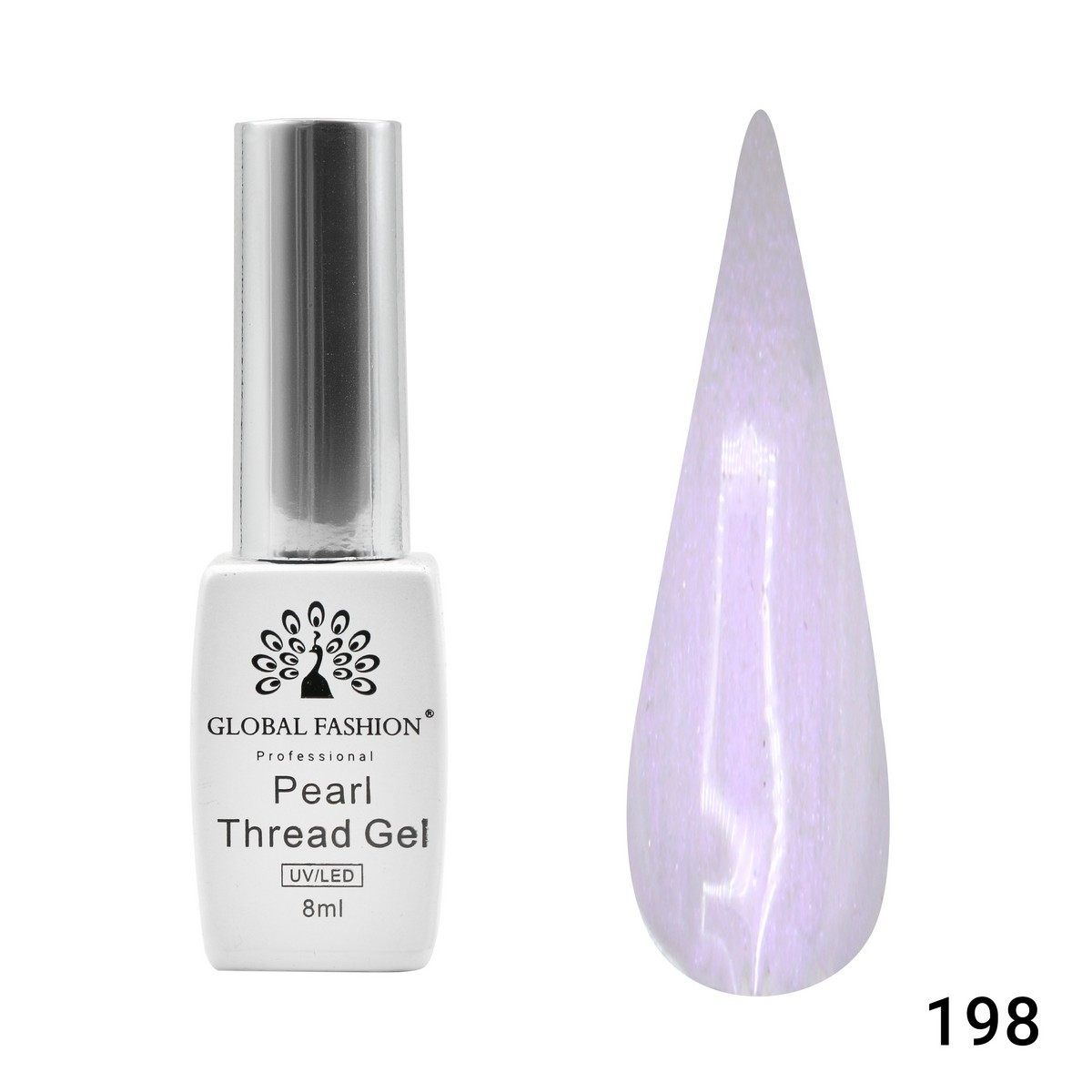 Гель-лак Global Fashion Pearl Thread 198, 8 мл