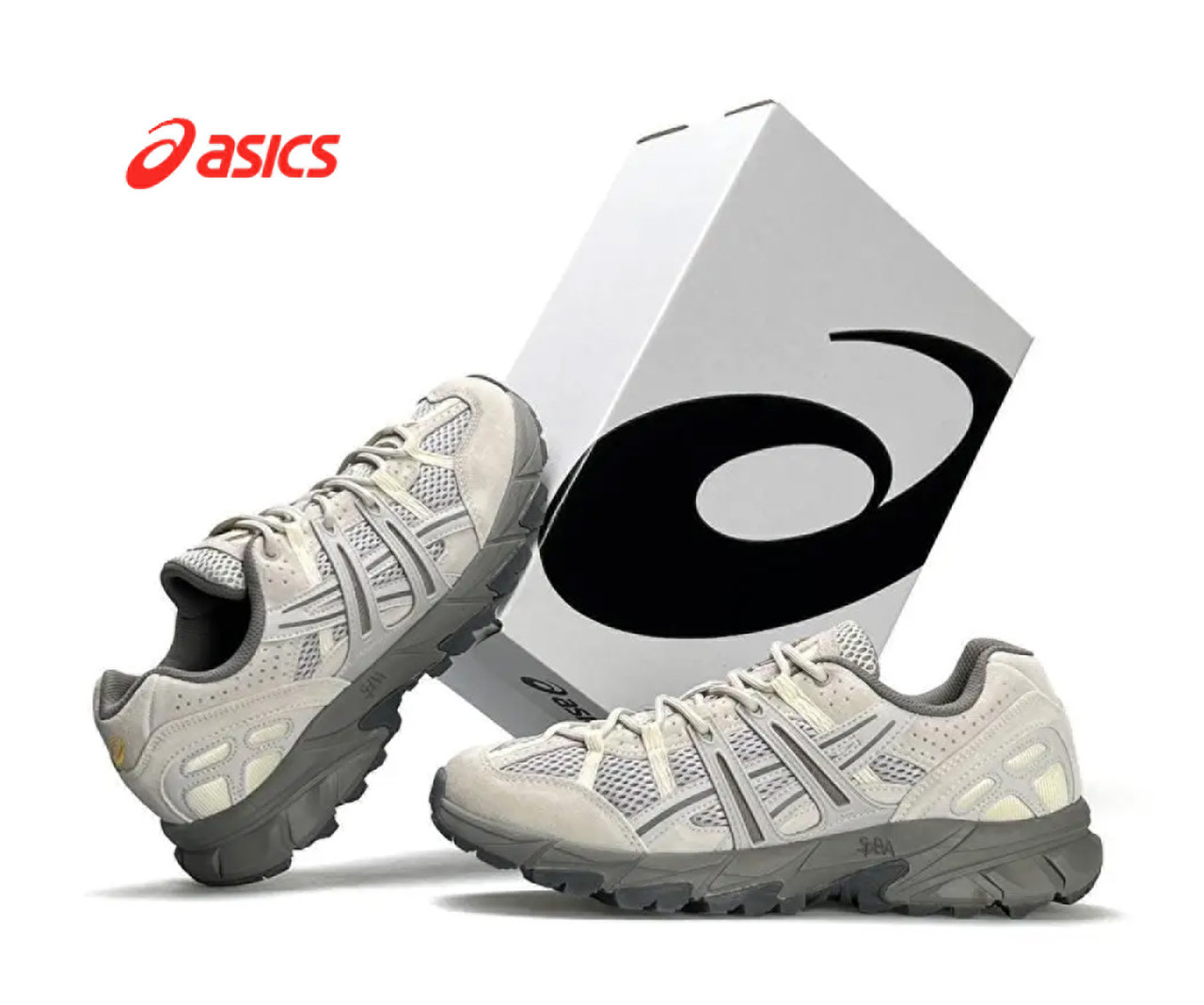 Кросівки чоловічі ASICS Gel-Sonoma 15-50 Light Grey Beige, кеди Асікс замша текстиль сірі. Чоловіче взуття, фото 1