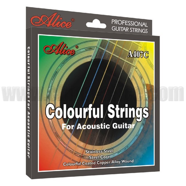 Alice A407C Кольорові струни для акустичної гітари С