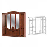 Шафа 5Д Бароко (Мебель-Сервіс) 2240х600х2250мм, фото 5