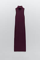 Zara Сукня міді фіолетова в рубчик S