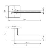 Ручка дверна Punto MAIN SSG-39 сатиноване золото (K.ARC.Q52.MAIN SSG-39), фото 2