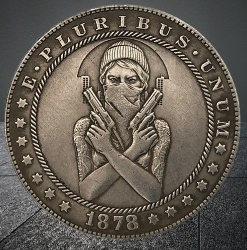 Сувенір монета долар СШАang 1878г "Два дула". Hobo Coin American Morgan