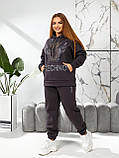 Костюм теплий прогулянковий зі стразами в кольорах 7960, фото 10