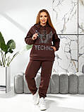 Костюм теплий прогулянковий зі стразами в кольорах 7960, фото 7