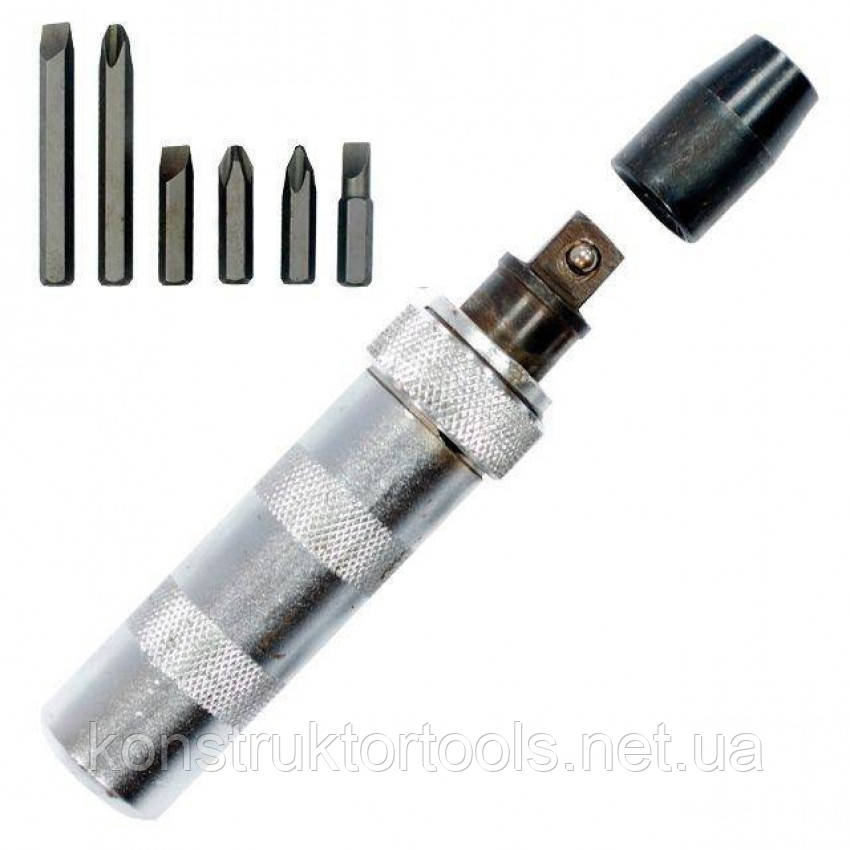 Викрутка ударна з комплектом насадок 6 од., фото 1