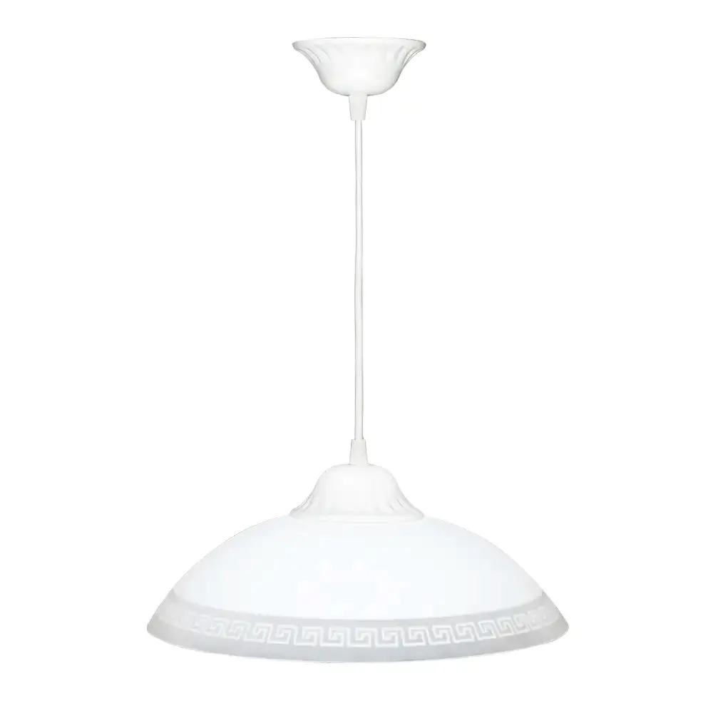 Світильник підвісний скляний Декор 26360 Карат d300мм 1x60Вт E27 білий