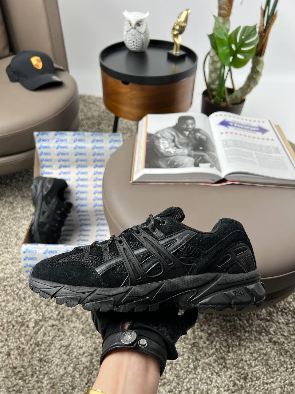 Кросівки чоловічі ASICS Gel-Sonoma 15-50 Black, кеди Асікс замша текстиль чорні. Чоловіче взуття