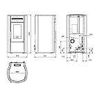 Сучасна пелетна піч для водяного опалення NORDICA Guenda Idro ivory — 16,2 кВт, фото 5