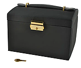 Шкатулка футляр скринька для коштовностей прикрас чорна Beautylushh 6348, фото 3