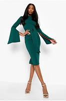 Booho Стильне плаття темно-зеленого кольору  з розрізом Розмір ХС UK 8 US 4  без поясу