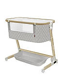 Дитяче приставне ліжечко Carrello Prima CRL-16503, Cloud Grey, фото 10