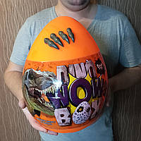 Набір креативної творчості - МЕГА-яйцо динозавра Danko Toys "Dino WOW Box" / DWB-01-01U помаранчеве