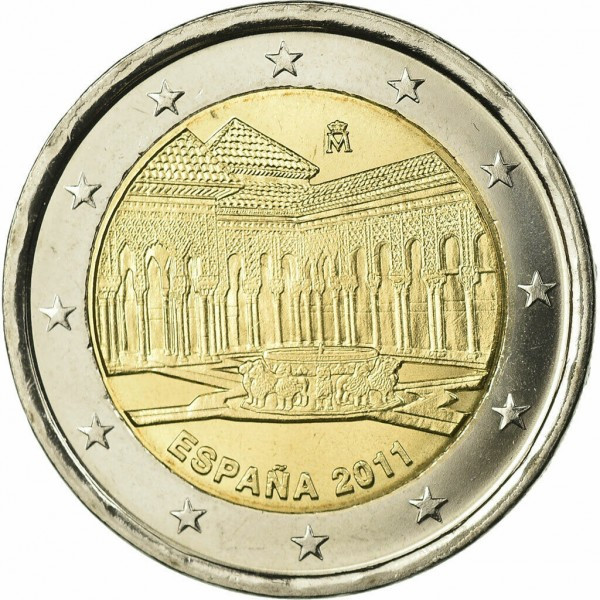 Монета Іспанії 2 євро 2011 р. Альгамбра