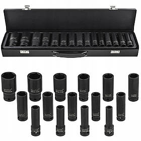 Набір ударних шестигранних торцевих головок CR-MO 1/2 (10-32 мм) 15 од. у кейсі Vorfal V088134