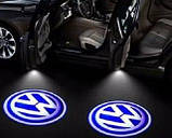 Штатне підсвічування дверей з логотипом Volkswagen. Лазерна проекція логотипу авто у дверях VW, фото 3
