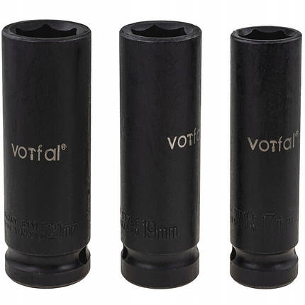 Набір ударних головок 1/2 CR-MO 3 од. Vorfal V08048, фото 3