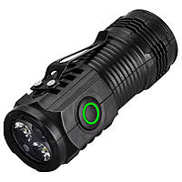 Ручний світлодіодний ліхтарик тактичний з акумулятором, LED-перезаряджуваний
