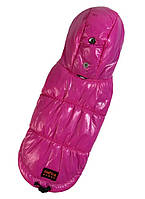 Одяг для собак зимовий жилет на кнопках малиновий розміри 2,3,6,7 заміри в описі