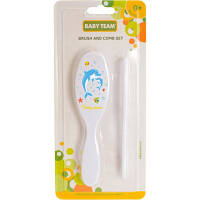 Популярний! Набір для догляду за дитиною Baby Team гребінець і щітка Білий (7105_білий) - Краща якість тільки на Nukleon.com.ua