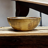 Дерев'яний салатник з цільного горіха. Діаметр 23см., фото 4