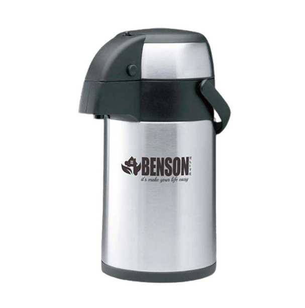 Термос помповий Benson BN-287, 4 літри, з неіржавкої сталі з пневмонасосом і ручкою для перенесення, фото 1