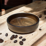 Дерев'яний салатник з цільного горіха  Діаметр 20см., фото 2