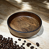 Дерев'яний салатник з цільного горіха  Діаметр 20см., фото 4