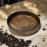Дерев'яний салатник з цільного горіха  Діаметр 20см., фото 5
