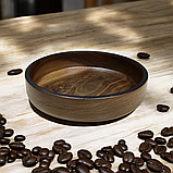 Дерев'яний салатник з цільного горіха  Діаметр 20см., фото 7