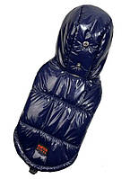 Одяг для собак зимовий жилет на кнопках синій розміри 1, 2, 3, 7 заміри в описі