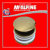 Донний клапан для умивальника з латуні клік-клак 1 1/4" золотого кольору CWP60-CB-GP-PVD McALPINE, фото 3