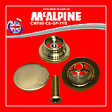 Донний клапан для умивальника з латуні клік-клак 1 1/4" золотого кольору CWP60-CB-GP-PVD McALPINE, фото 6