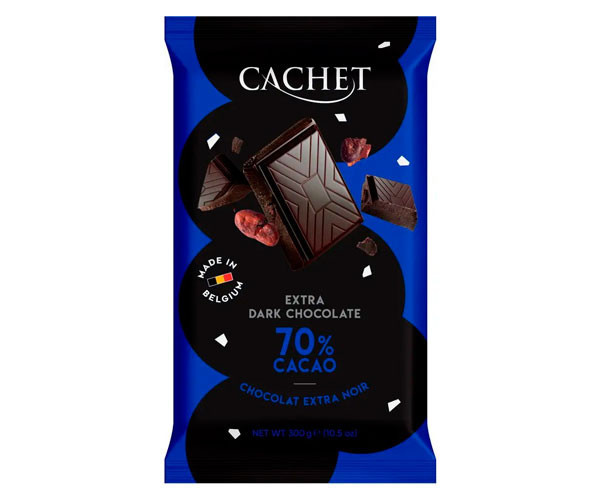 Чорний шоколад Cachet 70% какао 300 г Бельгія