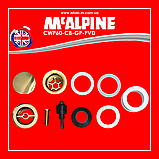 Донний клапан для умивальника з латуні клік-клак 1 1/4" золотого кольору CWP60-CB-GP-PVD McALPINE, фото 7