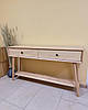 Консоль в вітальню дерев'яна з полицею та висувними ящиками 1200х350х800 мм, фото 2