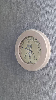 Термогігрометр для бані та сауни Склоприлад ТГС-9 "Світлий" (температура 0-140 градусів, вологість 0-100%), фото 2