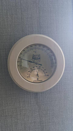 Термогігрометр для бані та сауни Склоприлад ТГС-9 "Світлий" (температура 0-140 градусів, вологість 0-100%), фото 3