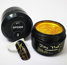 Гель фарба Павутинка Spider ТМ City Nail № 3 золота