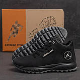 Спортивні шкіряні зимові чорні кросівки на хутрі, кросівки з натурального хутра чоловічі *Д3ч.бот* real, фото 4