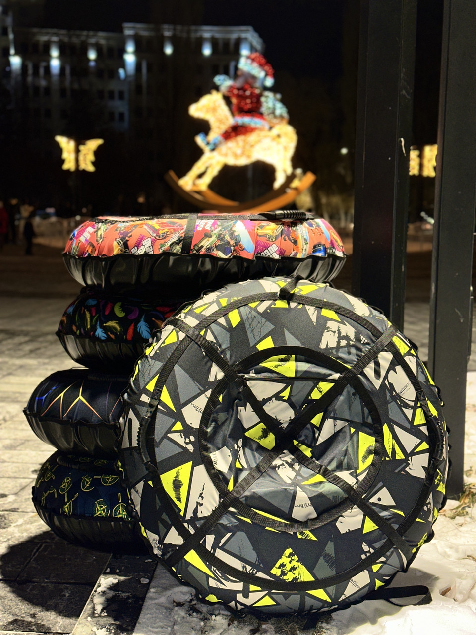 Тюбінг 100см з камерою ( ватрушка, надувні сані, шайба, таблетка для снігу), фото 1