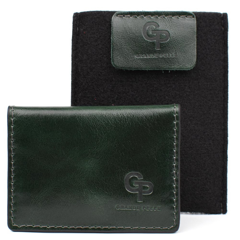 Обкладинка на ID паспорт автодокументи права зелена Grande Pelle 211391, фото 1