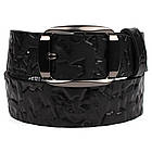 Ремінь зі шкіри буйвола фактурний st044610 чорний 40 мм, фото 3