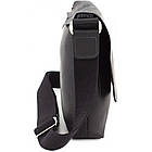 Сумка Месенджер для чоловіків 754110 Grande pelle чорний крейзі, фото 7