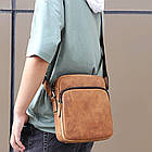 Сумка наплічна, месенджер, кінська шкіра JD1069B John McDee, фото 2