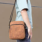 Сумка наплічна, месенджер, кінська шкіра JD1069B John McDee, фото 10