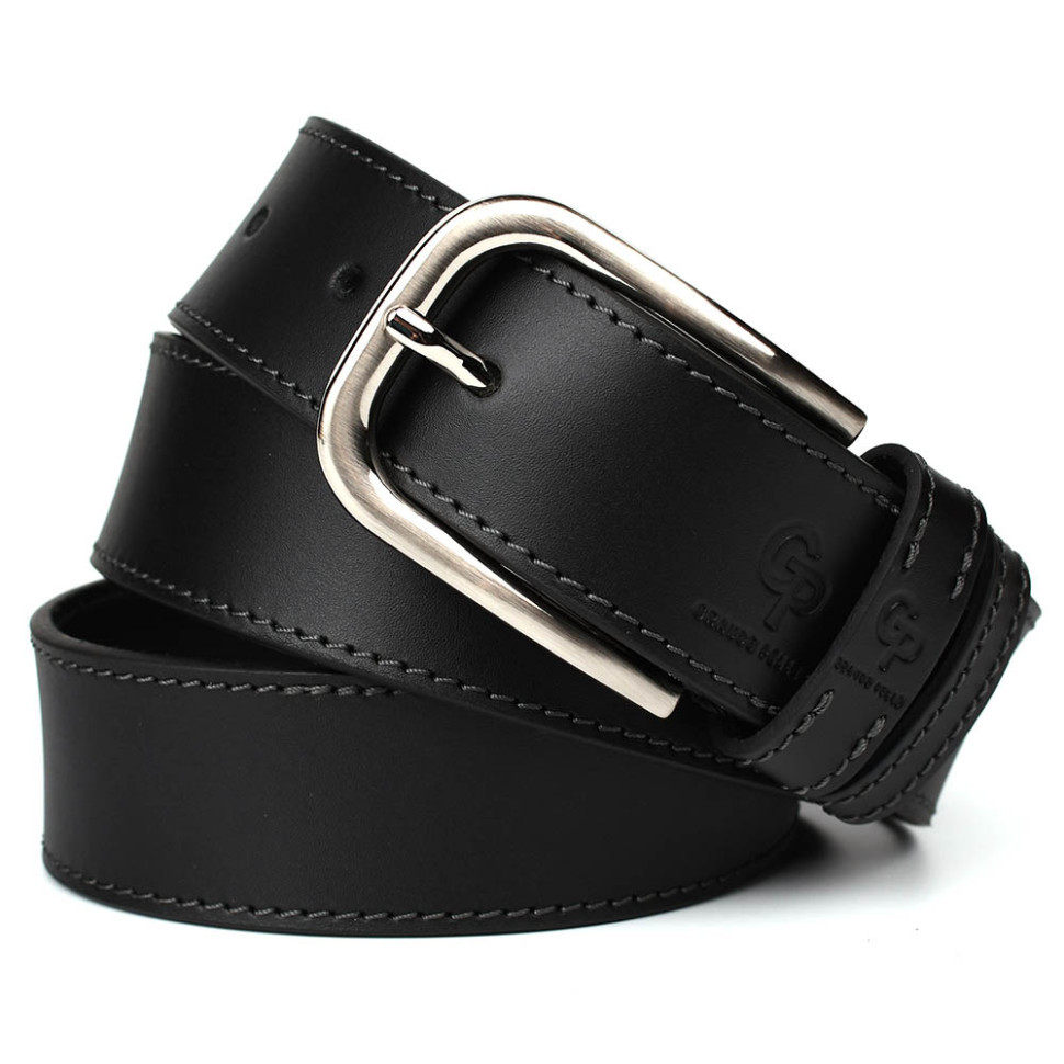 Шкіряний ремінь чорний 40 мм Grande Pelle 41001120013, фото 1