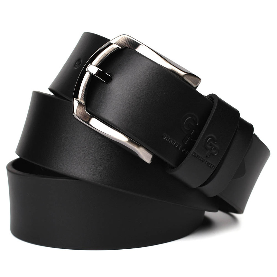 Шкіряний ремінь чорний 40 мм Grande Pelle 410508800, фото 1